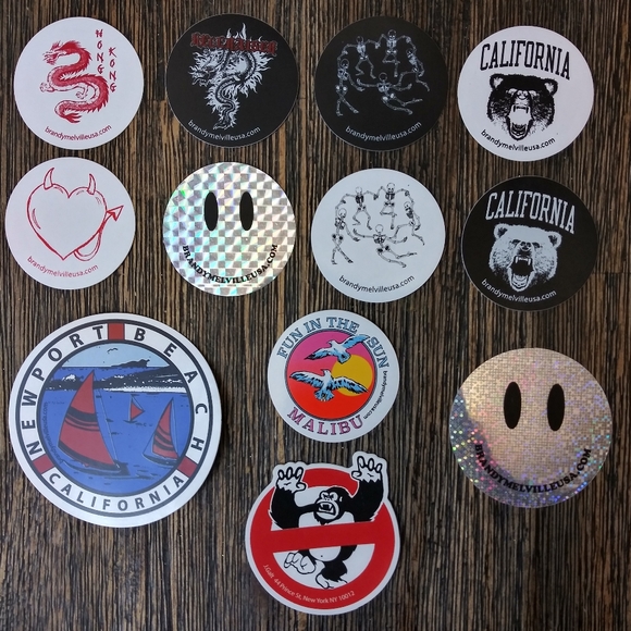 Brandy Melville Tops - 12 pc Brandy Melville Sticker Collection Newport